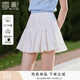 香影白色蓬蓬裙女短裙2026秋季新款小個子蕾絲花邊高腰a字半身裙 白色 付款后5天內發貨 S