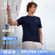 HAZZYS【抗菌】哈吉斯男裝 夏季純色簡約男上衣圓領短袖T恤男 藏青色NV XL （180/100A 50）