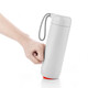 water logo保溫杯便攜杯不倒水杯男女式杯子大容量便攜保溫杯商務(wù)杯400ml 白色