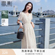 香影法式波點(diǎn)v領(lǐng)連衣裙女2026夏裝新款萊賽爾天絲泡泡袖高腰裙子 波點(diǎn) L 165/88A/110-125斤