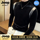 JEEP SPIRIT2026新款夏季半高領(lǐng)打底衫緊身男士長袖T恤上衣潮流薄款 黑色【奢級甄選】 M 【100-120斤】【奢級甄選】