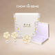 周大生（CHOW TAI SENG）山茶花珍珠耳釘耳環耳飾S925女生輕奢法式七夕禮物女士送女友老婆