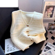 皮爾卡丹（pierre cardin）復古麻花針織馬甲女2026秋冬新款日系疊穿無袖毛衣外穿坎肩背心潮 米白色 L 110-120