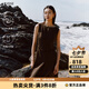 艾諾絲雅詩【商場同款】2026年夏季新款萊賽爾通勤A字無袖連衣裙50519022 可可棕 L