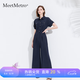 MeetMetro瑪依爾時尚通勤連體褲女2026夏季新款工裝風休閑連體衣 藏藍色【現貨閃電發】 XL