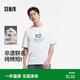 森馬（Semir）×藍續聯名款短袖T恤男夏季純棉針織衫寬松圓領上衣101325100167