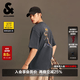杰克·瓊斯（JACK&JONES）26年新款BSQ聯名款夏季短袖T恤男士純棉高端潮流休閑圓領t恤男裝 E42深石板灰 XL （185）
