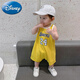 迪士尼（Disney）嬰兒短袖全棉球衣籃球服科比夏裝男女寶寶連體衣哈衣球服包屁衣 檸檬黃(球衣號碼24) 胖寶寶買大1 90cm 90：身高80-、體重22-26斤