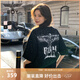 BOY LONDON【滿天星】夏季男女同款短袖漸變燙鉆印花時(shí)尚T恤N01107 黑色 M