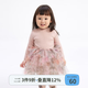 jnby by JNBY【輕禮服】江南布衣嬰童連衣裙H型秋冬女童嬰兒兒童YOBG11010 906/雜灰粉 90 cm