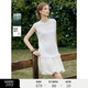 ELLE【留白莊園】鏤空拼接無袖連衣裙女2026春新款優(yōu)雅花苞背心裙 白色 S