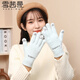 雪茜曼手套女冬季防寒保暖女生手套加厚加絨毛線(xiàn)手套防風(fēng)可愛(ài)觸屏手套
