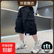 童裝男童短褲夏裝2026新款兒童薄款夏季男孩工裝褲子大童青少年潮 DS-D50【黑色】短褲 160