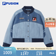 FILA FUSION斐樂(lè)潮牌牛仔服女2026夏新款休閑夾克外套拼色棒球服 淺牛仔色-LB M 165/84A/M