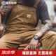 馬登工裝 復古卡其色背帶褲男阿美咔嘰經(jīng)典工裝帆布休閑褲男 杏黃色 L