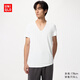 優(yōu)衣庫(kù)AIRism V領(lǐng)T恤/短袖男裝26春夏新款482510 474231 482510/00白色 L