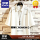 ROMON華夫格短袖t恤男薄款2026新款韓版寬松大碼半袖上衣男士體恤衫 白色 M
