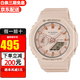 卡西歐（CASIO）手表男G-SHOCK八角形農家橡樹多功能防水運動夜光男表 送男友禮物 女款櫻花粉GMA-S2100-4A
