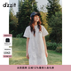 DZZIT地素連衣裙夏季娃娃領花邊白色短袖裙子女3J2O4391B 白色 XS