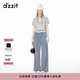 DZZIT【爆款補(bǔ)單】地素立體花朵短袖T恤春秋甜美少女風(fēng) 淺灰色 M