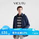 威可多（VICUTU）男士風衣商務通勤休閑簡約風衣VBS22142461 藏青 175/96B
