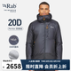 Rab 睿坡Generator Alpine男士戶外保暖輕便攜棉服540g QIO-84 炭黑/AMN L