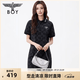 BOY LONDON【粉黛甜心】粉色滿印夏季POLO領潮牌女款連衣裙W17905 黑色 M