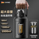 恩爾美（nRMEi）水杯大容量玻璃杯耐高溫泡茶杯茶水分離1000ml男生運(yùn)動(dòng)防摔燙杯子 黑【茶水分離+吸管直飲】 1000ml