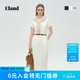 ELAND衣戀【100%棉】漂亮連衣裙女時尚翻領(lǐng)短袖牛仔裙長裙2026春夏新款 象牙白/白色(39)Ivory M /165