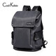 CAELI&KELEIE男士雙肩包男商務(wù)休閑背包大容量多功能韓版潮流男包CK662 黑色