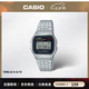卡西歐（CASIO）復古小方塊 簡約休閑時尚電子手表 鋼帶防水中性七夕節送禮情侶表 A159WA-N1