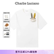 Charlie Luciano兔子玩偶印花T恤春夏白色92431情侶男女同款cl短袖 白色 S 165