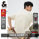 杰克·瓊斯（JACK&JONES）26年男裝春夏季重磅棉寬松復古哥特字母發泡印情侶短袖T恤男小眾 乳白色A05 常規 M 175