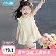 優(yōu)奇2026新款女童夏季連衣裙兒童公主洋氣背心新品寶寶禮服裙子夏天 小花點點 90