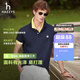 HAZZYS【張晚意同款】哈吉斯男女裝 26新款夏季情侶款短袖polo衫 藏青色NV -男款 XL （180/100A 50）