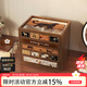 美世達（MEISD）美世達木質首飾盒收納盒高檔精致2026新款大容量耳釘項鏈手飾品盒 胡桃木三層[復古格韻]首飾盒[主打儀式感+裝飾]