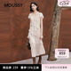 moussy 2026夏季新品法式復(fù)古風(fēng)腰果花荷葉邊連衣裙028JSB33-1022 095花紋粉色 S