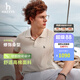 HAZZYS【絞花】哈吉斯男裝 26新款夏季毛衣翻領(lǐng)針織短袖polo衫男 米色BI L （175/96A 48）