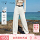 三彩【100棉】2026夏季新款牛仔褲高腰寬松長褲女