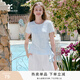 香影掐腰正肩t恤女短袖2026夏裝新款設計感修身不規則淺藍色上衣 航線藍 L 165/88A/110-125斤