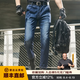 龍牙三代龍牙隱冰cordura/冰巖戰術通勤修身牛仔褲透氣通勤輕薄褲 中藍色 37 175/96C 高178重175-195斤