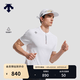 迪桑特（DESCENTE）RUNNING男士F360吸濕速干親膚半拉鏈短袖T恤新品 WT-白色 L (175/96A)