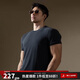 Monster Guardians運(yùn)動(dòng)T恤男 簡(jiǎn)約莫代爾砂洗短袖高彈柔軟日常百搭多色半袖 深灰 L