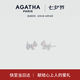 AGATHA/璦嘉莎 法蘭西小狗銀耳釘女【七夕情人節禮物】生日送女友閨蜜 銀色