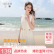 三彩【萊賽爾】2026夏季新款法式背心裙連衣裙圓領寬松長裙F