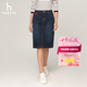 哈吉斯（HAZZYS）女裝 春秋款女【PHIZ系列】牛仔半身裙女ABQST0BCX01 藏青色NV M (160/72A 40)