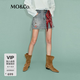 MO&Co.【姆明聯名】牛仔短褲2026夏新品做舊棉質印花A字裙褲MBF2SOT004 牛仔藍色 M 27