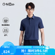 金利來【51%桑蠶絲】2026春夏新款短袖polo衫男時(shí)尚商務(wù)休閑透氣翻領(lǐng)T恤 寶藍(lán)-85 L 175/92A 推薦135-150斤