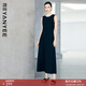 顏域赫本風純色背心連衣裙女2026夏季新款輕奢高級感修身顯瘦長裙 黑色 L
