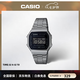 卡西歐（CASIO）復古小方塊手表 黑客帝國防水男士商務小黑表 男款腕表七夕禮物 A168WGG-1B 黑客帝國
